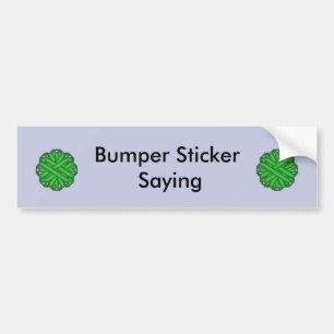 Green Flower Ribbon by Kenneth Yoncich Bumper Sticker