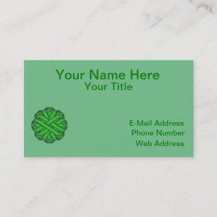 Green Flower Ribbon by Kenneth Yoncich Business Card