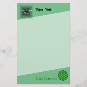 Green Flower Ribbon by Kenneth Yoncich Flyer