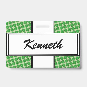 Green Flower Ribbon by Kenneth Yoncich ID Badge