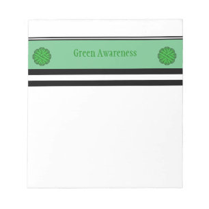 Green Flower Ribbon by Kenneth Yoncich Notepad