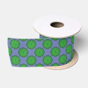 Green Flower Ribbon by Kenneth Yoncich Satin Ribbon