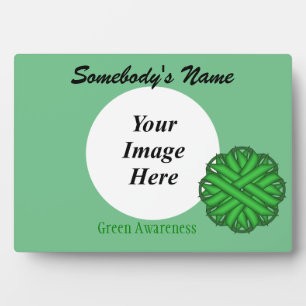 Green Flower Ribbon Template by Kenneth Yoncich Plaque