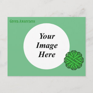 Green Flower Ribbon Template by Kenneth Yoncich Postcard