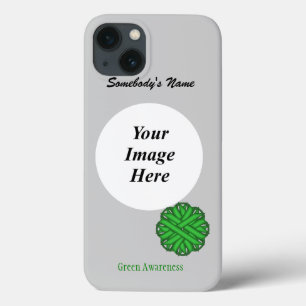 Green Flower Ribbon Tmpl by Kenneth Yoncich iPhone 13 Case