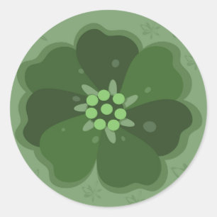 Green Flower Stickers