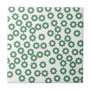 Green Flower Y2K Pattern Tile