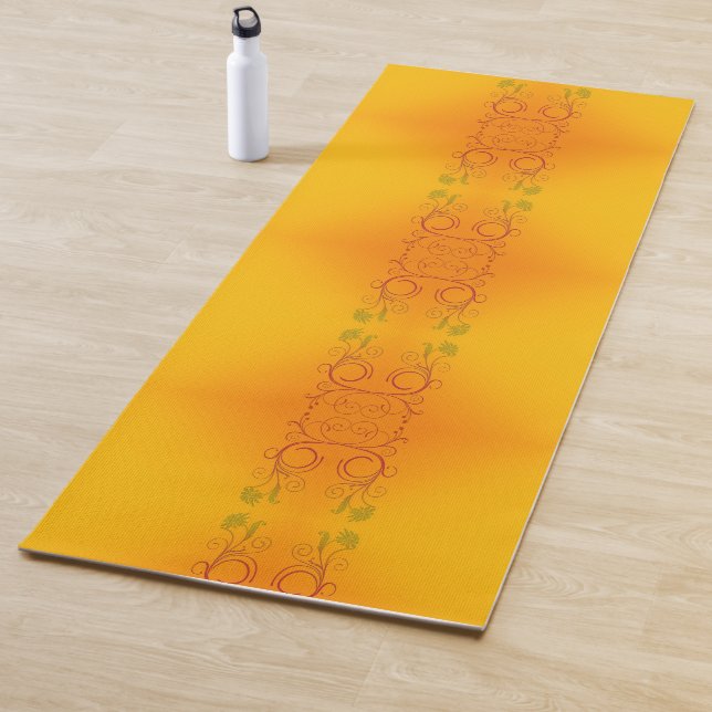 Green Flower Yoga Mat (In Situ)