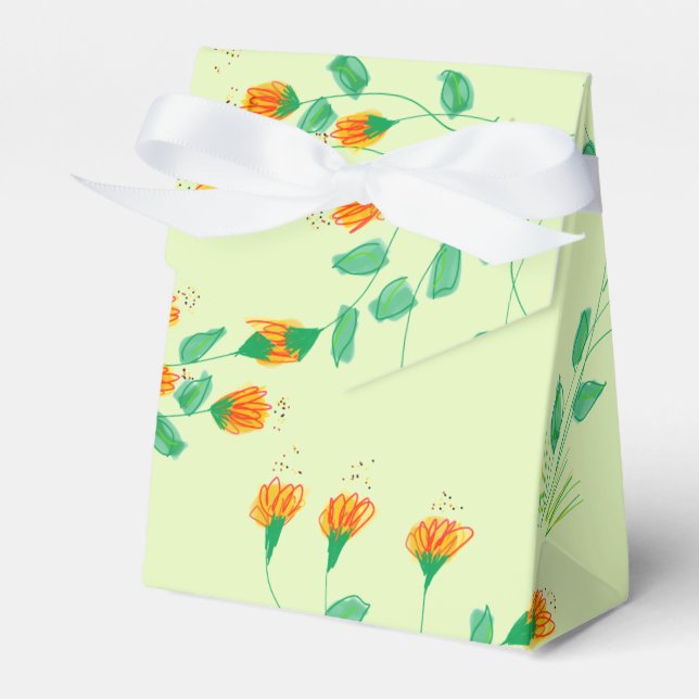 Green Flowered Envelope Box (Front Side)