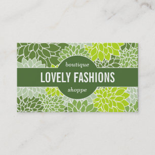 Green Flowers Business Card