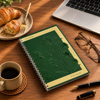 GREEN FLOWERS NOTEBOOK