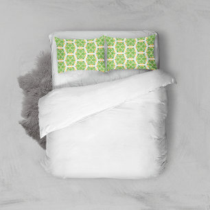 Green Flowers, Pattern Of Flowers, Floral Pattern Pillowcase