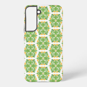 Green Flowers, Pattern Of Flowers, Floral Pattern Samsung Galaxy Case