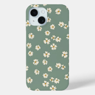 Green flowers phone case