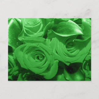 Green Flowers Postcard