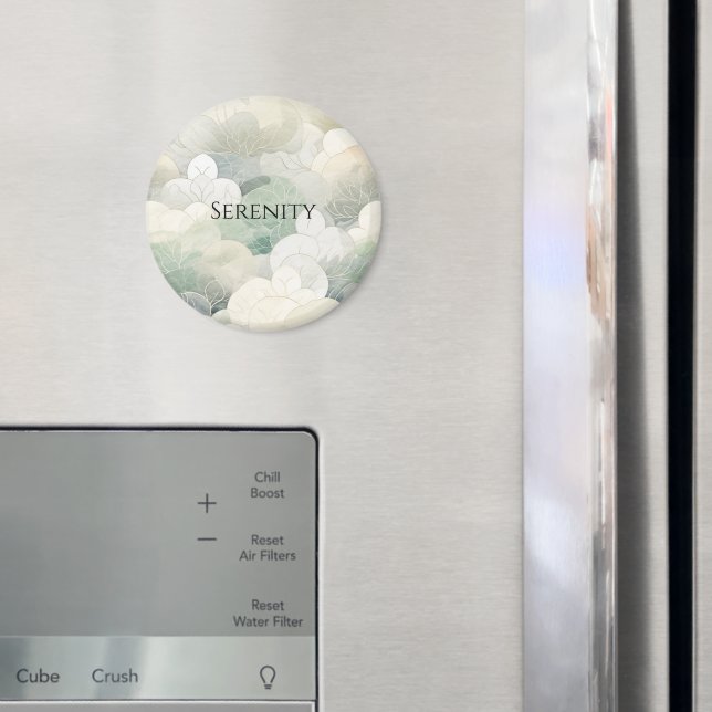 Green Flowers Serenity Magnet (In Situ (Fridge))