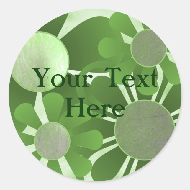 Green Flowers Stickers (Front)