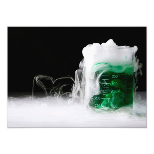 Green Fluid Beaker Gas Photo Print (Front)