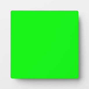 Green Fluo Neon Colour Customise This! Plaque