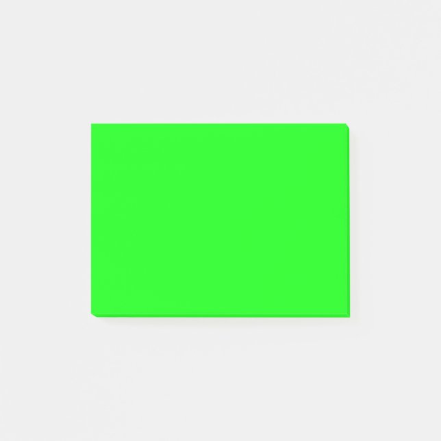 Green Fluo Neon Colour Customise This! Post-it Notes (Front)