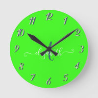 Green Fluorescent Neon Monogram 