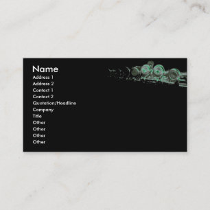 green flute business card template