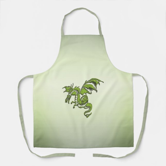 Green Flying Dragon  Apron (Front)