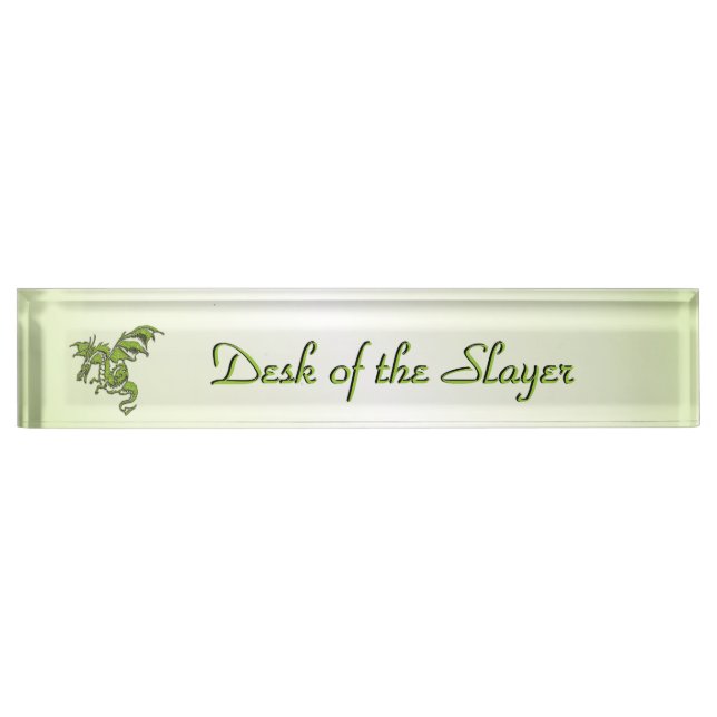 Green Flying Dragon  Nameplate (Front)