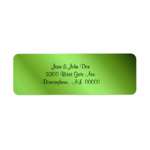 Green foil look Labels