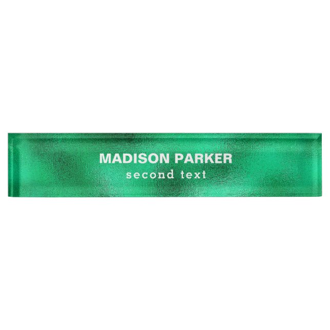 Green Foil Nameplate (Front)