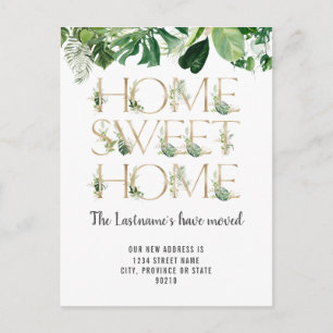 Green Foilage Moving Announcement Postcard