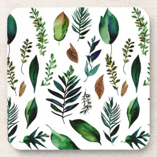 Green Foliage Botanical Nature  Coaster
