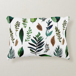 Green Foliage Botanical Nature Lovers  Decorative Cushion