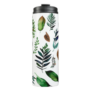 Green Foliage Botanical Nature Thermal Tumbler