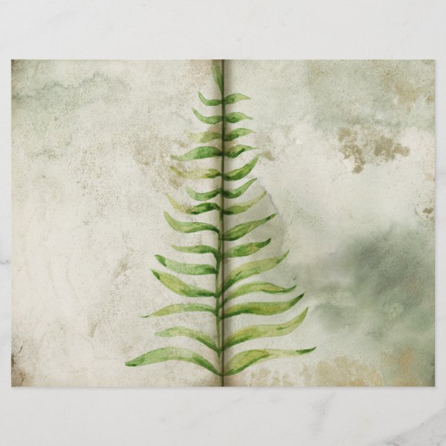 Green Foliage Gardeners Journal Page (Front)