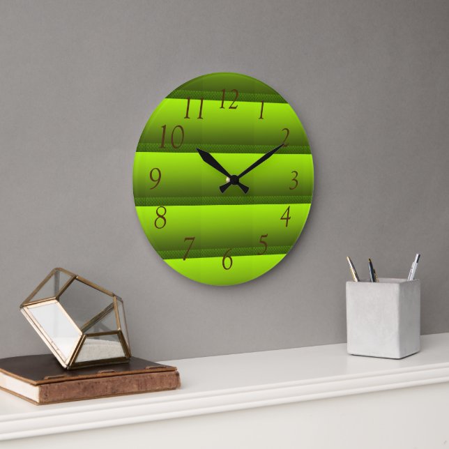 Green Foliage Large Clock (Office)
