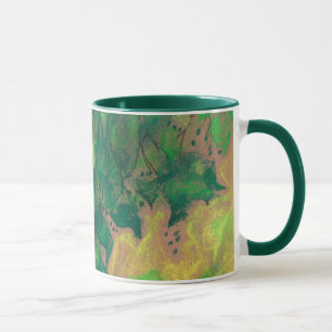Green foliage mug