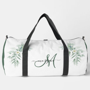 Green Foliage Personalized Gym Duffel Bag