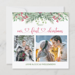 Green Foliage Red Berry Our 1st Christmas Photo