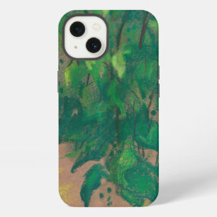 Green foliage, soft pastel life sketch tree branch iPhone 13 case