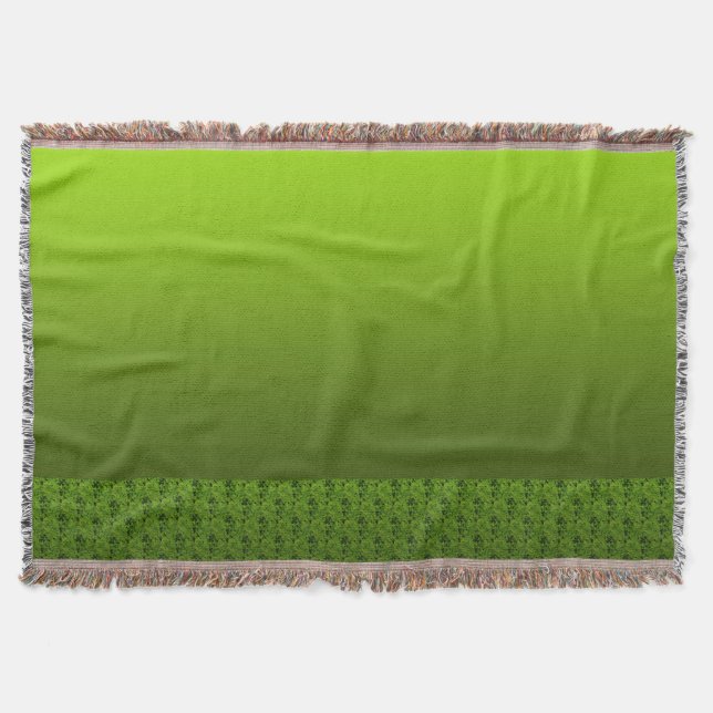 Green Foliage Throw Blanket (Front)