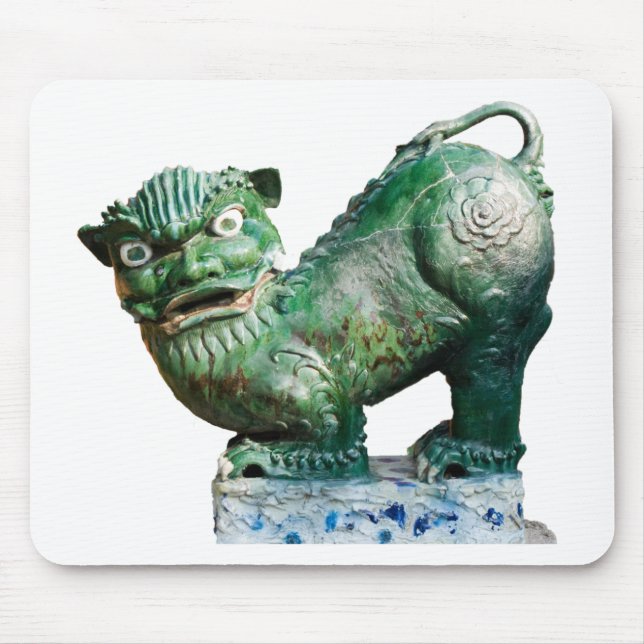Green Foo Dog Mouse Mat (Front)