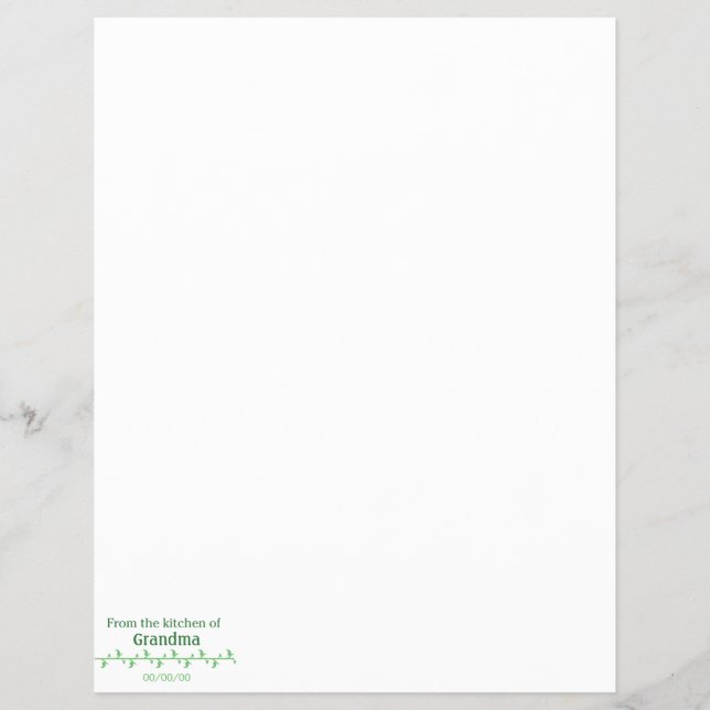 Green Food Label Flyer (Front)