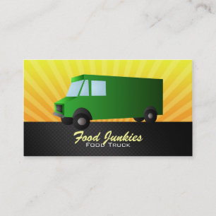 Green Food Truck Business Cards