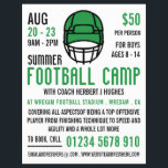 Green Football Helmet, Football Camp Advertising Flyer<br><div class="desc">Green Football Helmet,  Football Camp Advertising Flyers By The Business Card Store.</div>