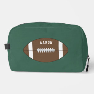 Green Football Personalised Toiletries Bag