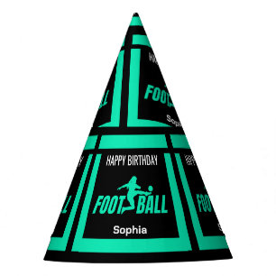 Green Football Player Girl Birthday Girl Team Party Hat