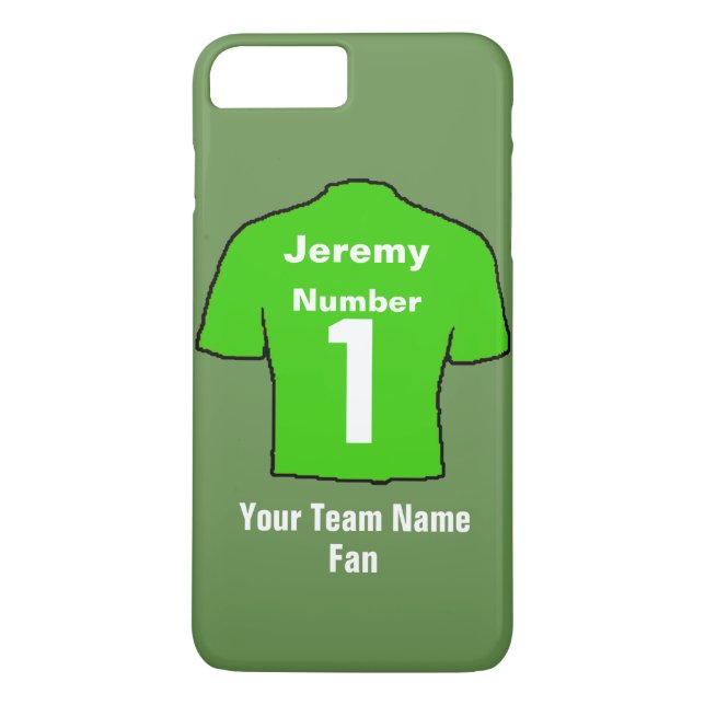 Green Football Shirt Customise name & team Case-Mate iPhone Case (Back)