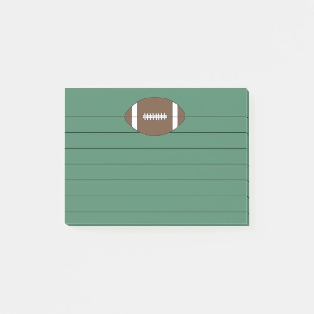 Green Football Sports Post It Notes Gift (Front)