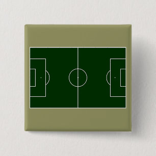 green football stadium 15 cm square badge